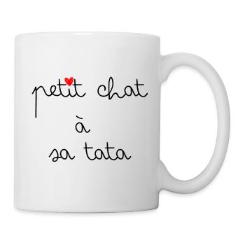 Petit chat à sa tata - Mug blanc - blanc - Droite
