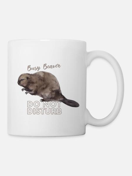 Busy Beaver - Tasse - Weiß