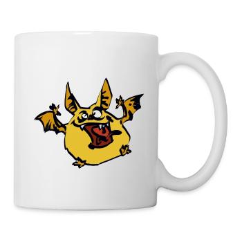 Small hairy monster with wings - Mug - white - Right