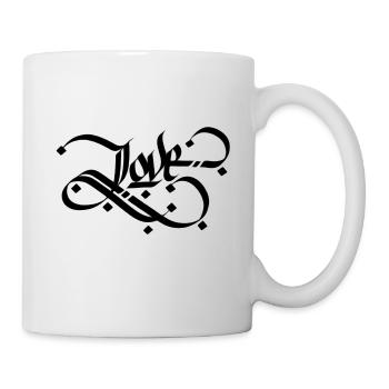 Love - schwarz - Tasse - Weiß - Rechts