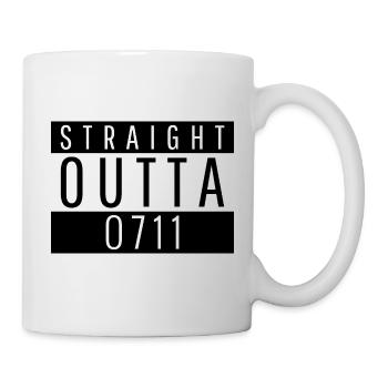 STRAIGHT OUTTA 0711 - Tasse - Weiß - Rechts