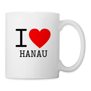Deutschland I love Hanau Bundesland Hessen - Tasse - Weiß - Rechts