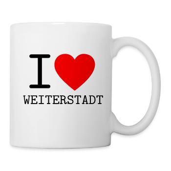 Deutschland I love Weiterstadt Bundesland Hessen - Tasse - Weiß - Rechts