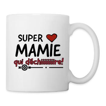 Super mamie qui déchire - Mug blanc - blanc - Droite