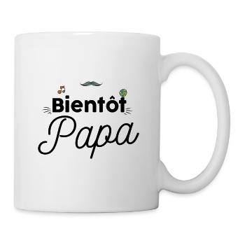 Bientot papa naissance - Mug blanc - blanc - Droite