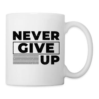 Never Give Up - Motivation - Mug - white - Right