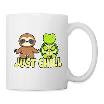 Just chill turtle and sloth relaxed - Mug - white - Right