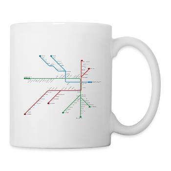 The Stockholm Metro Network - Mug - white - Right