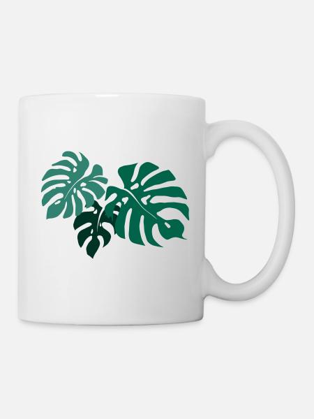 Monstera - Tasse - Weiß