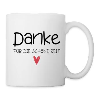 Danke für die schöne Zeit / Danke für Alles - Tasse - Weiß - Rechts