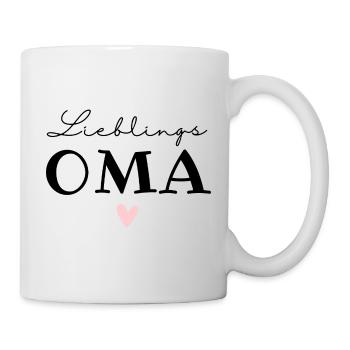 Lieblings Oma / Beste Oma / Lieblingsoma - Tasse - Weiß - Rechts