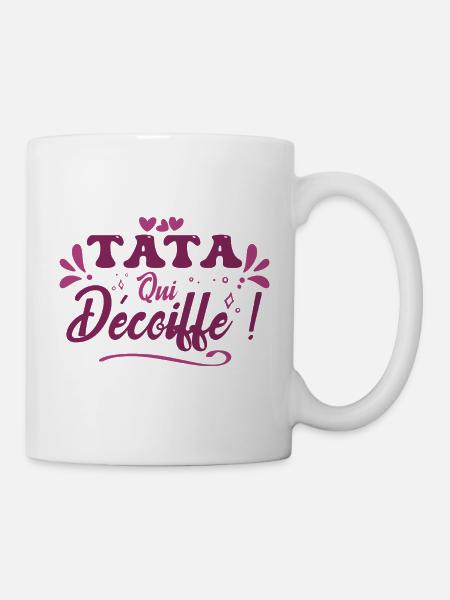Beste Tata, die Haare bläst, Tata Geschenkidee - Tasse - Weiß