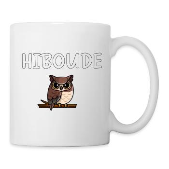 HIBOUDE HIBOU IL BOUDE - Mug blanc - blanc - Droite