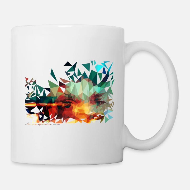 Abstrait - Yeux en mosaïque - Mug blanc - blanc