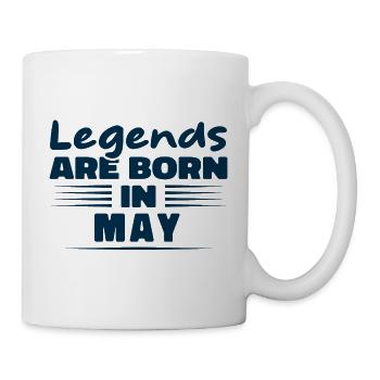 Im Mai werden Legenden geboren - Tasse - Weiß - Rechts