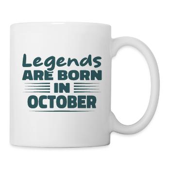 Legenden werden im Oktober geboren - Tasse - Weiß - Rechts