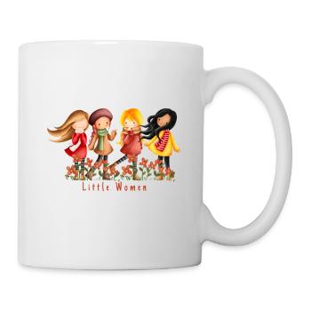 Litte Women - Happy Girls - Kleine Mädchen - Tasse - Weiß - Rechts