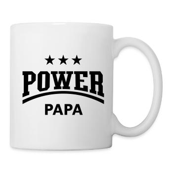 Power Papa (Dad / Daddy / Father's Day / Black - Mug - white - Right