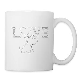 Ich liebe Hunde, West Highland White Terrier - Tasse - Weiß - Rechts