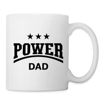 Power Dad (Daddy / Papa / Father’s Day / Black) - Mug - white - Right