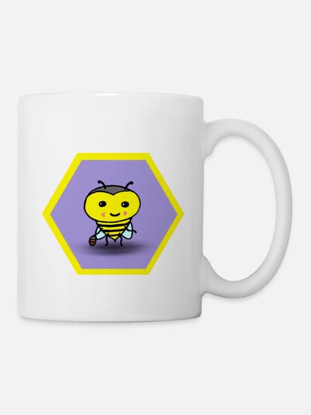 Biene mit Eimerchen - Tasse - Weiß