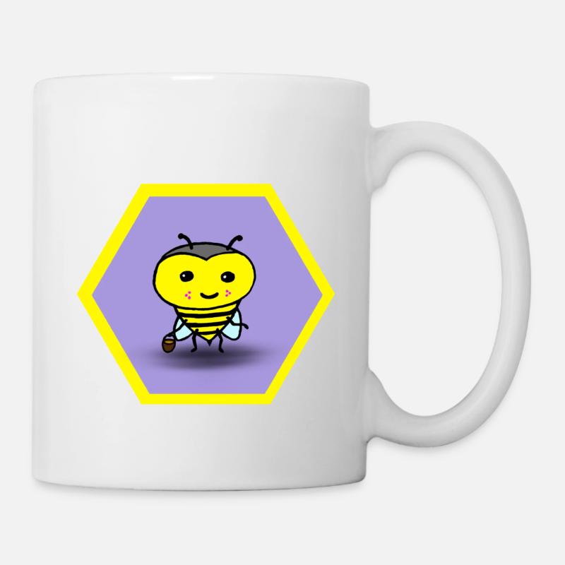 Biene mit Eimerchen - Tasse - Weiß