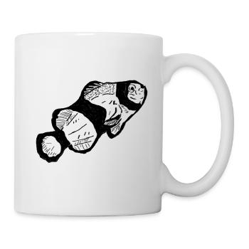 Poisson-clown noir - Mug blanc - blanc - Droite