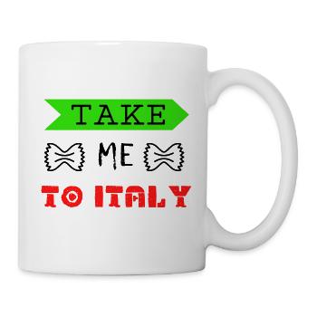 Take me to Italy with Italian Flag Colours - Mug - white - Right