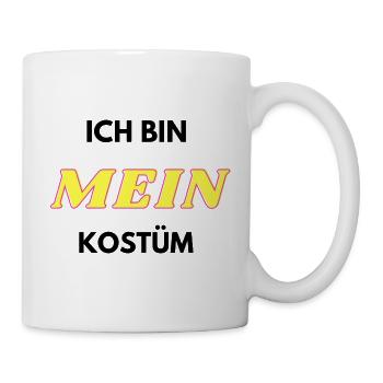Ich bin MEIN Kostüm - Tasse - Weiß - Rechts