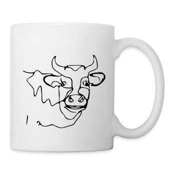 A curious cow - Mug - white - Right