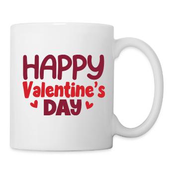 Happy Valentine's Day - Tasse - Weiß - Rechts