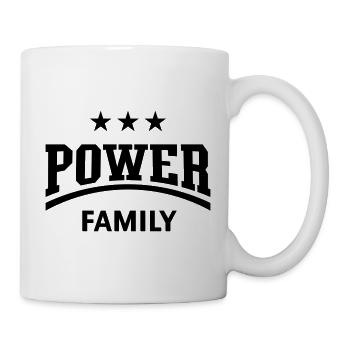 Power Family (Family / Father / Mother / Black) - Mug - white - Right