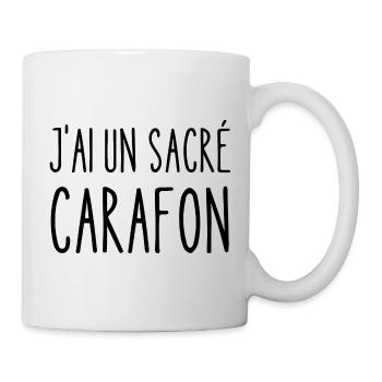 j'ai un sacré carafon - Mug blanc - blanc - Droite