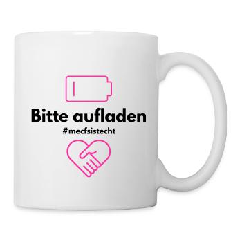 Bitte aufladen PINK 💗 - Tasse - Weiß - Rechts