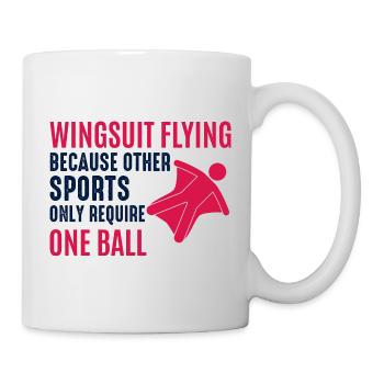 Wingsuit fliegen Base Jumping Fallschirmspringen Wingsuiting - Tasse - Weiß - Rechts