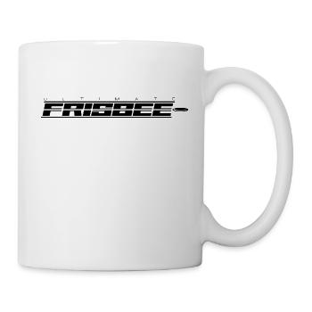 Ultimate Frisbee lettering in black - Mug - white - Right