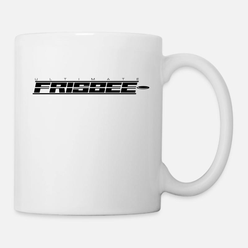 Lettrage Ultimate Frisbee en noir - Mug blanc - blanc