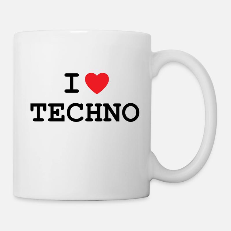 J’adore la techno - Mug blanc - blanc