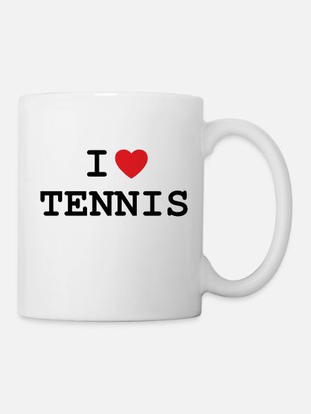 Ich liebe Tennis - Tasse - Weiß