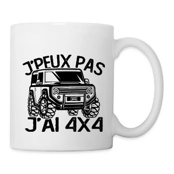 Je peux pas j'ai 4X4 - Mug blanc - blanc - Droite