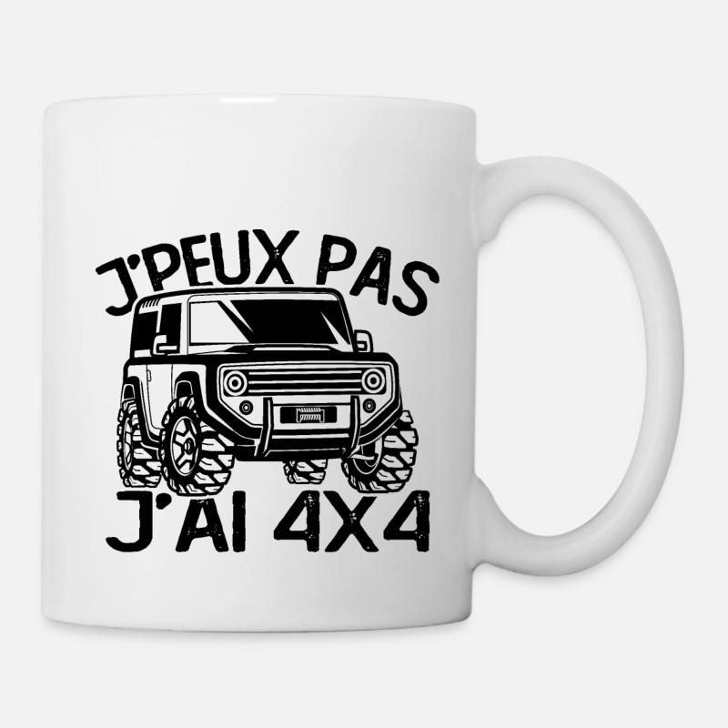 Je peux pas j'ai 4X4 - Mug blanc - blanc