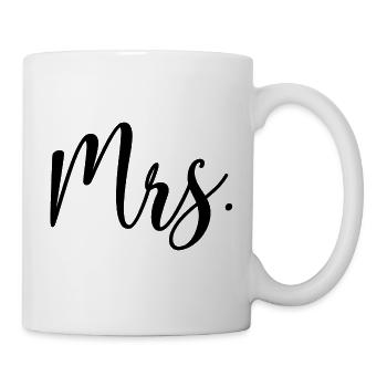 Mrs. Matching Couple Engagement Wedding Honeymoon - Mug - white - Right