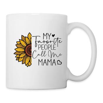 Mes gens préférés m’appellent Mama Sunflower - Mug blanc - blanc - Droite