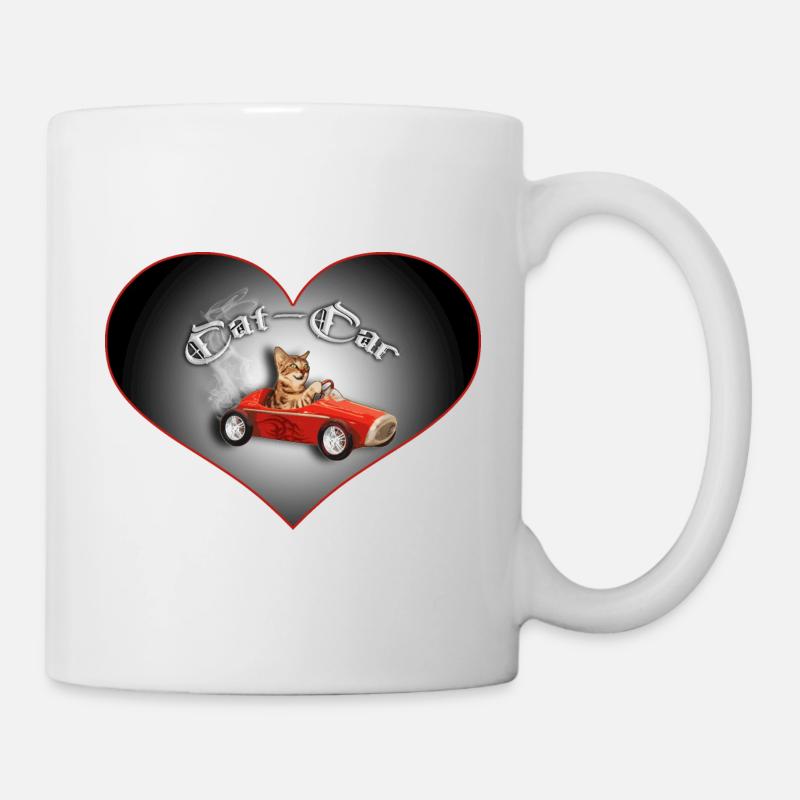 cat car - Mug - white