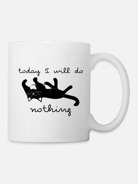Aujourd’hui je ne ferai rien Aujourd’hui je ne ferai rien - Mug blanc - blanc