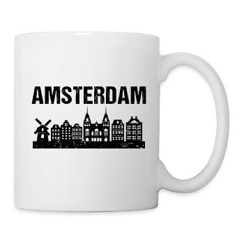 Amsterdam Skyline Stadt - Tasse - Weiß - Rechts