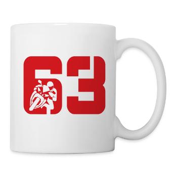 63 Motorcycle Biker Moto No. 63 - Mug - white - Right