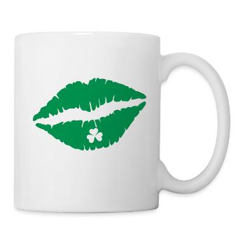 Lippen zum St. Patrick's Day - Tasse - Weiß - Rechts