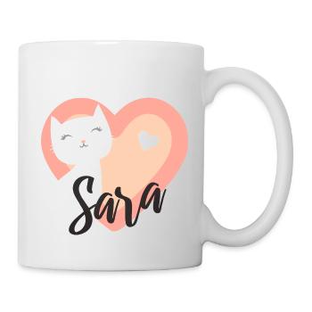 Sara Surname First Name Kitten - Mug - white - Right
