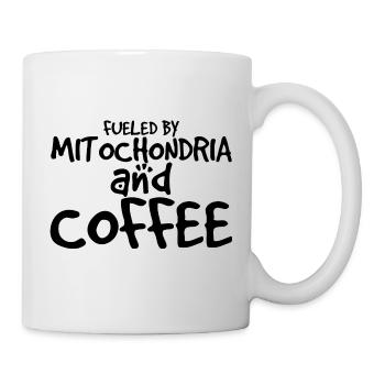 Alimenté par les mitochondries et le café 2 - Mug blanc - blanc - Droite